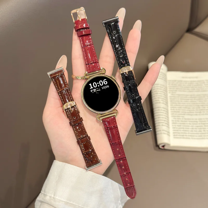 レザーストラップ-huawei-社時計-gt6-gt5-gt4-41-ミリメートル女性時計バンド-huawei-社時計-5-42-ミリメートルスポーツコレアブレスレット-18-ミリメートルリストバンド