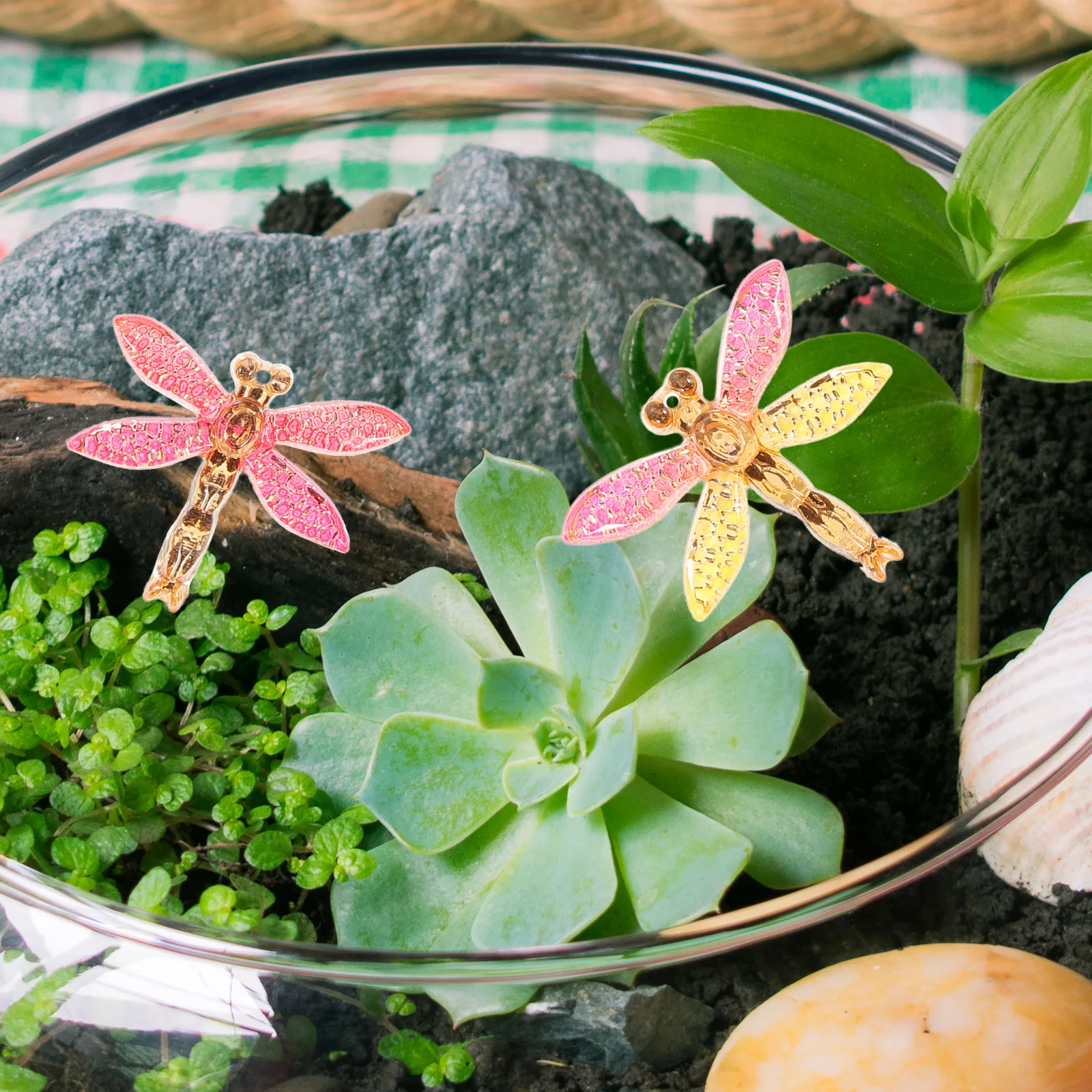 

10 Pcs Landscape Decoration Embellishments Crafting Miniature Bracelet Making Charms Dragonflies for Crafts Resin Decorations