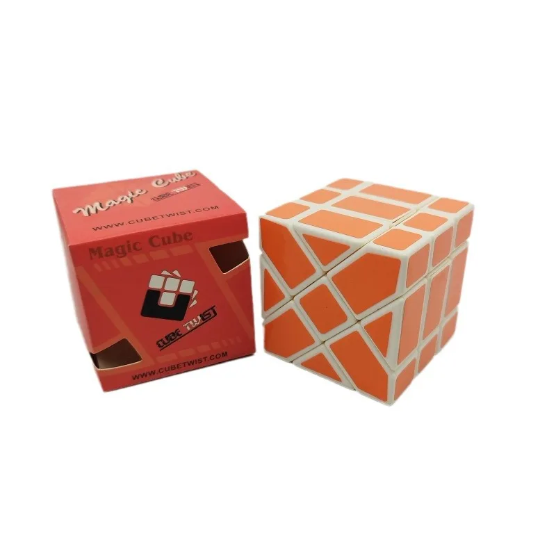 [Wiadom] Orange Sticker Fishe Cube 3x3 Transformed Cube Puzzle Toy Magic Cube Educational Toys for Early Childhood