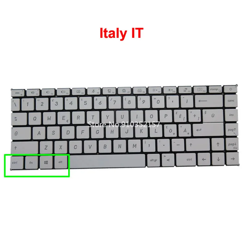 Imagem -06 - Teclado Branco Retroiluminado ca fr it Msi Prestige 14 A10sc A10rb A10ras A10rbs P14 P15 A10 10th Modern 15 A10m A10sc