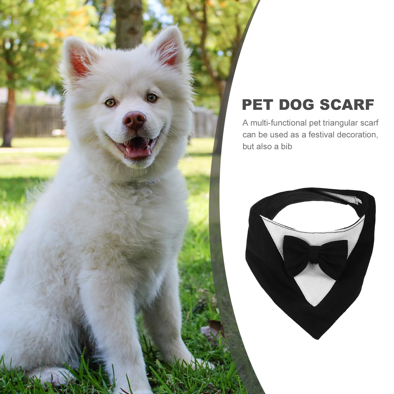 

Pet Triangle Scarf Dog B Collar Bow Tie Party Costume for Large Dogs Easy Clean Washable Reusable Dog Accessories Pet