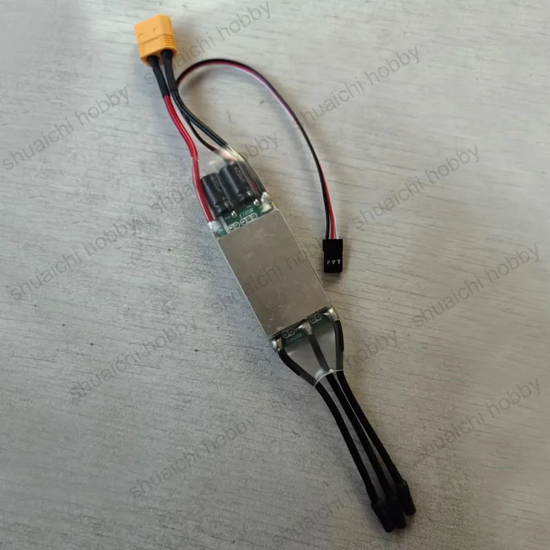1 unidad 2-6S 50A ESC sin escobillas de doble vía regulador de velocidad de rotación hacia adelante y hacia atrás de 32 bits con UBEC 5V 3A para Robot submarino de barco RC
