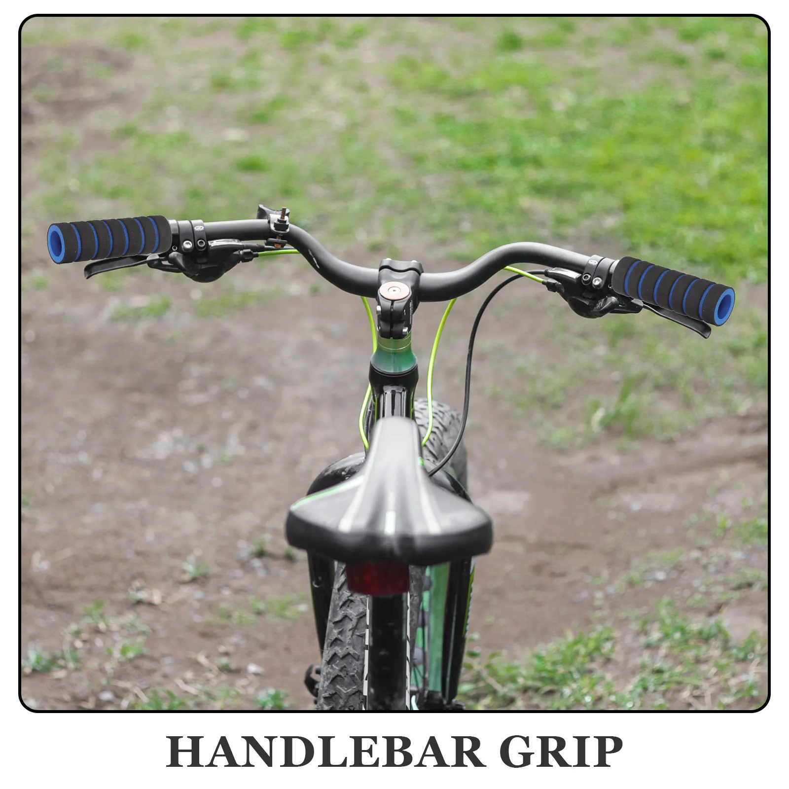 2Pair Handlebar Grip Cover Non-Slip Sponge Bike Racing Motorcycle Blue Shockproof Ergonomic Design Enhanced Grip Comfortable