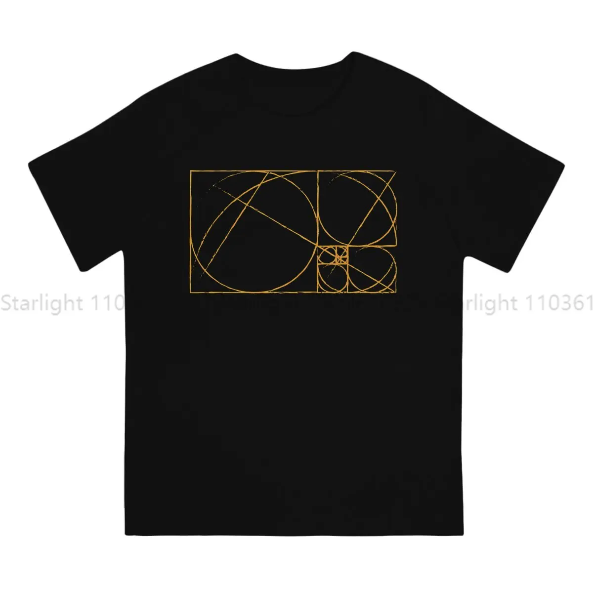 Yellow Golden Ratio Spiral Unique TShirt Fibonacci Sequence Golden Ratio Casual T Shirt Summer T-shirt For Adult