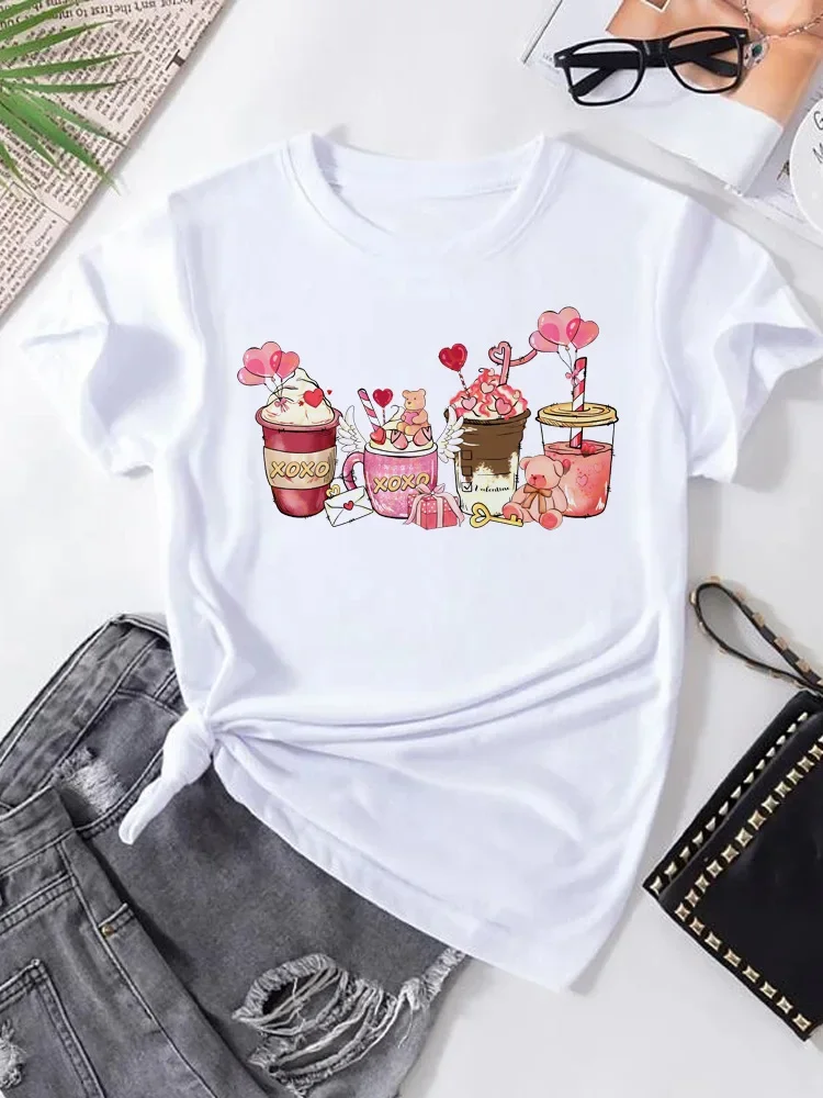 Women's Short-sleeved T-shirt Ice Cream Fashion Printed Base Shirt Harajuku  Graphic T Shirts  Aesthetic Clothes  Tops