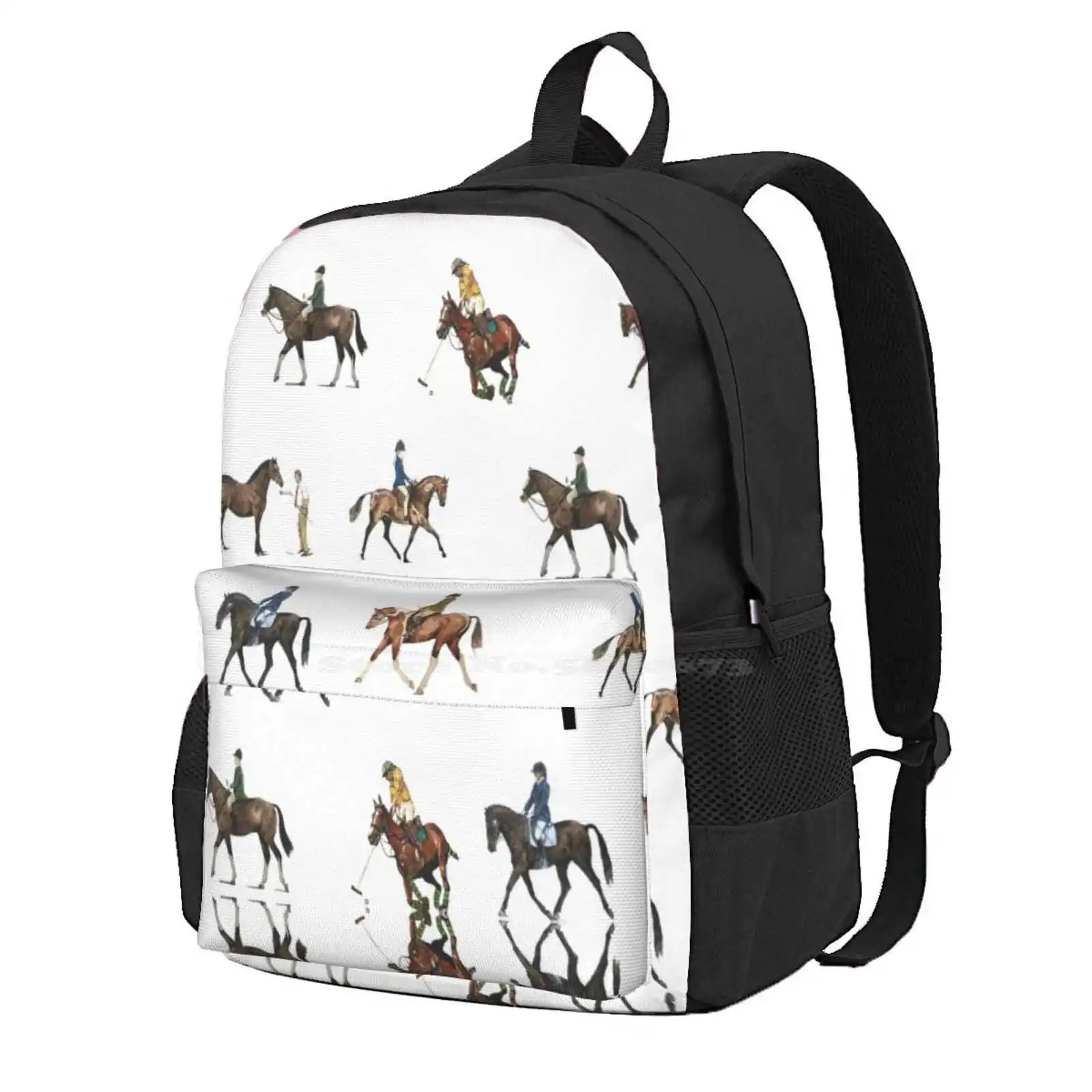 Horses Hot Sale Schoolbag Backpack Fashion Bags Horses Animals Horse Riding Horse Back Riding England Funny