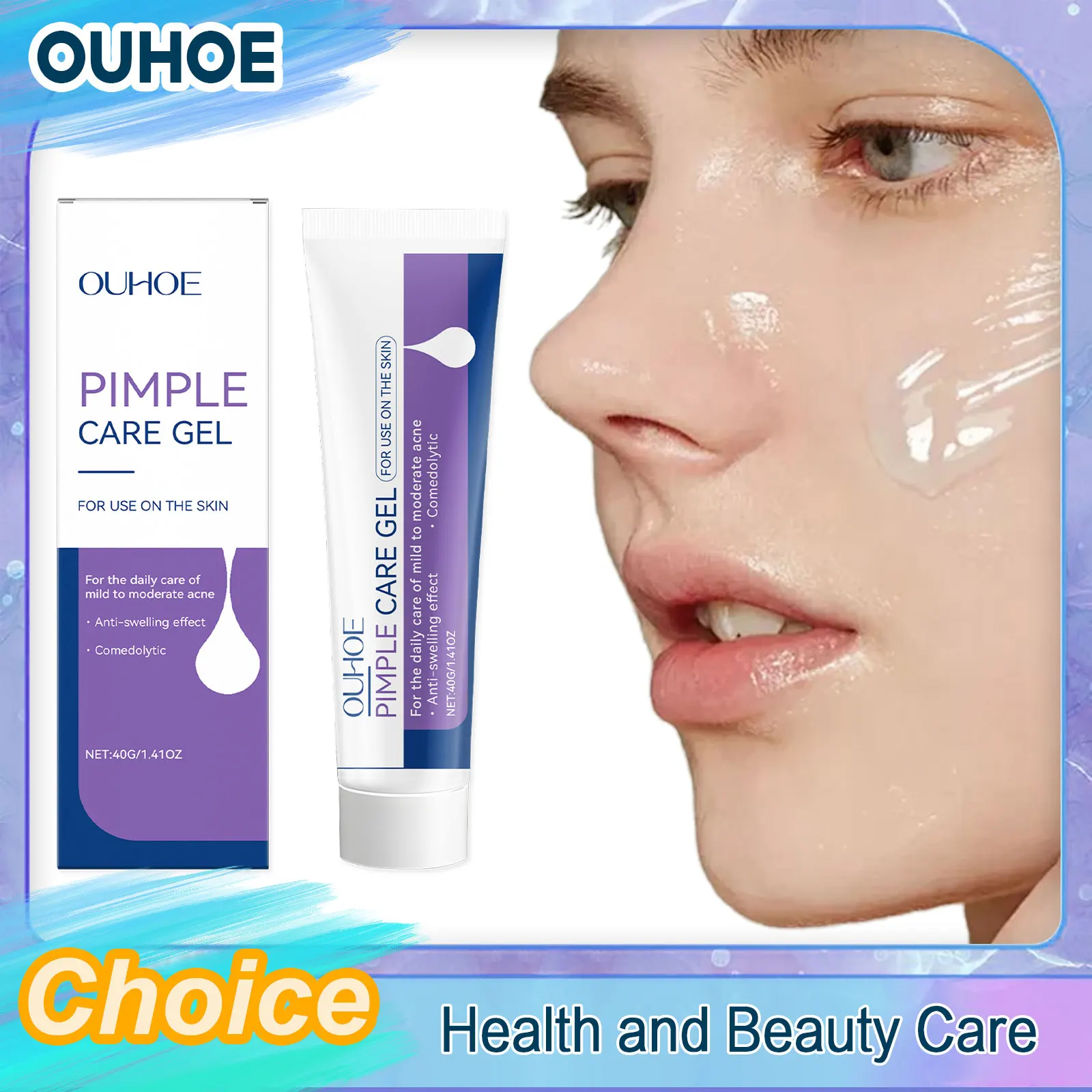 

Acne Removal Gel Reduce Blackhead Fade Blemish Shrink Pores Calm Redness Smooth Soothing Moisturizing Repairing Anti Pimple Gel