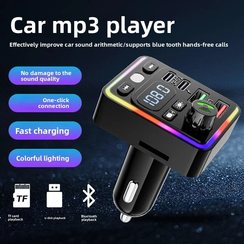 

Car Mp3 Handsfree Wireless Bluetooth FM Transmitter Car Adapter Charger TF Card Car Radio Modulator Adapter Cigarette Lighter