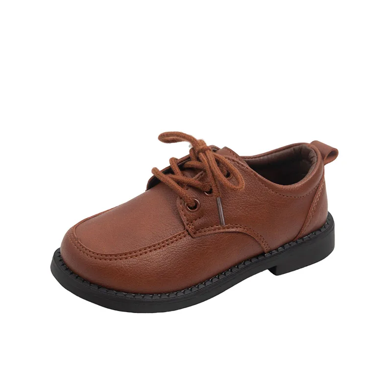 JGSHOWKITO Frühling Herbst Kinder Lederschuhe Neue Schwarze Jungen Schuluniform Flache Schuhe Lässige Mode Kinder Formelle Anzugschuhe – Detail 17