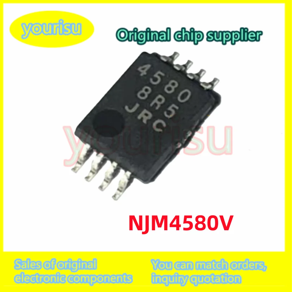 10Pcs/Lot Original NJM4580 NJM4580V-TE1 NJM4580V Markng 4580 JRC4580 SSOP-8 Dual Operational Amplifier