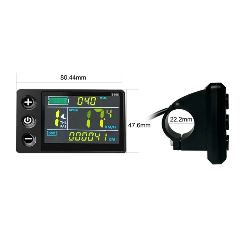 

Electric Scooter Lithium Battery Modified LCD-S866 Color Screen Instrument 17A Controller Power Booster Throttle Set