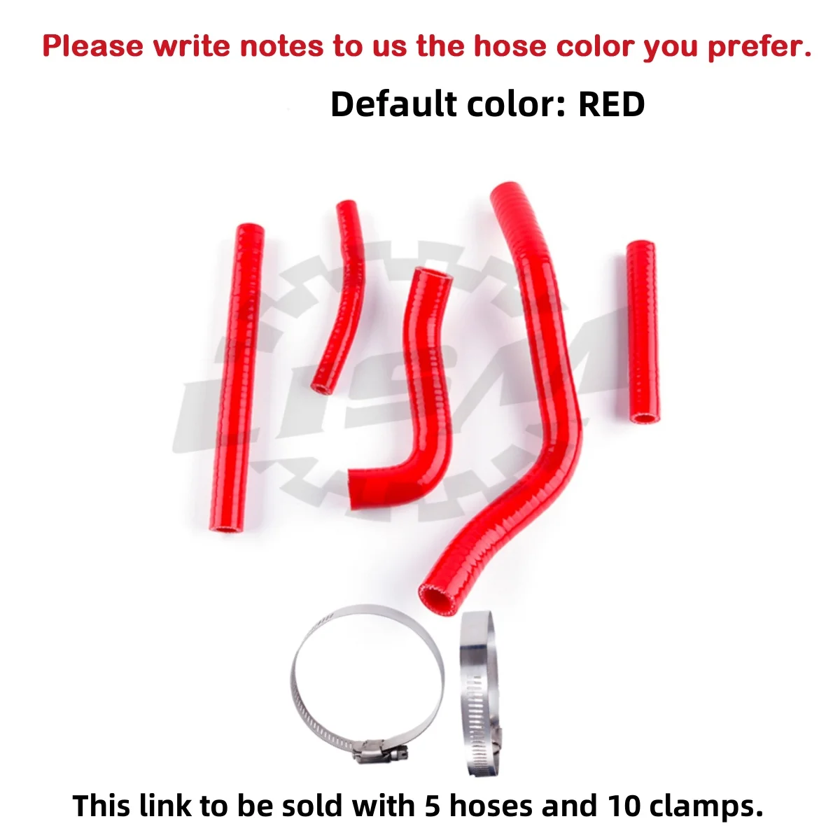 

5PCS 3PLY For 1996-2000 Suzuki RM 250 RM250 Motorcycle 1997 1998 1999 Silicone Radiator Coolant Hose Kit Pipe Replacement Parts