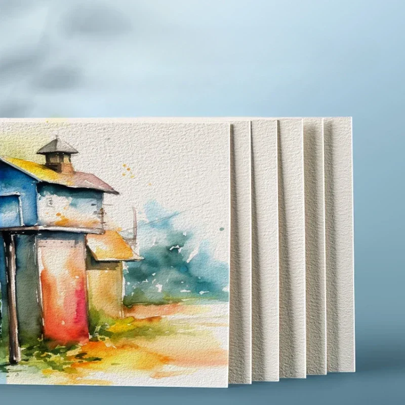 Premium 300gsm Watercolor Postcard Paper - Multi-Size Medium Texture Wood Pulp Art Sheets for Painting Greeting Cards Mailing