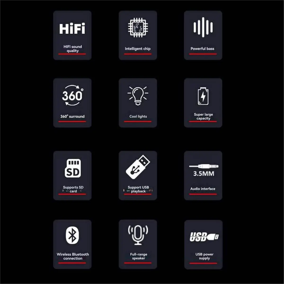 

Портативная беспроводная Bluetooth-колонка INABEZ с RGB-подсветкой, мини-саундбар для настольного компьютера и ноутбука