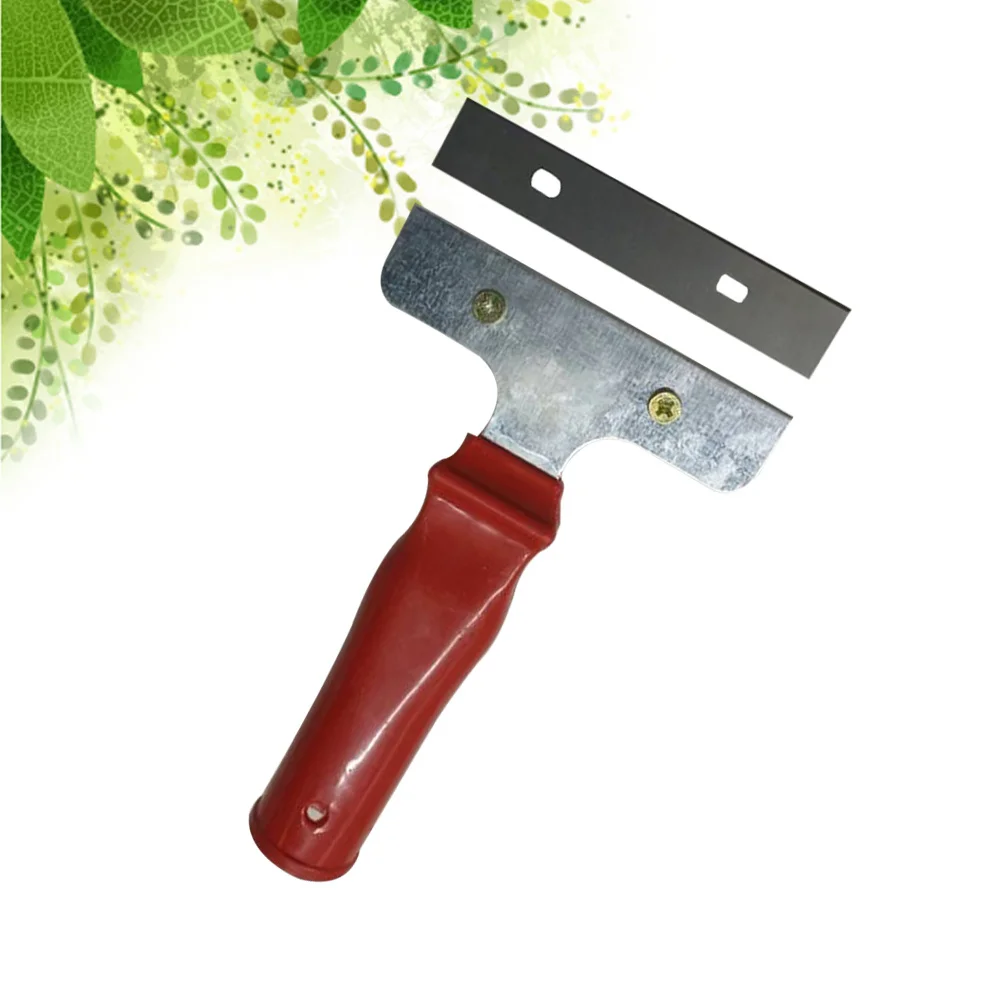 أداة إزالة السيليكون القوية المصنوعة من الفولاذ المقاوم للصدأ للاستحمام وأسطح العمل والتماس وتنظيف البناء وكشط سكينة المعجون باللون الأحمر