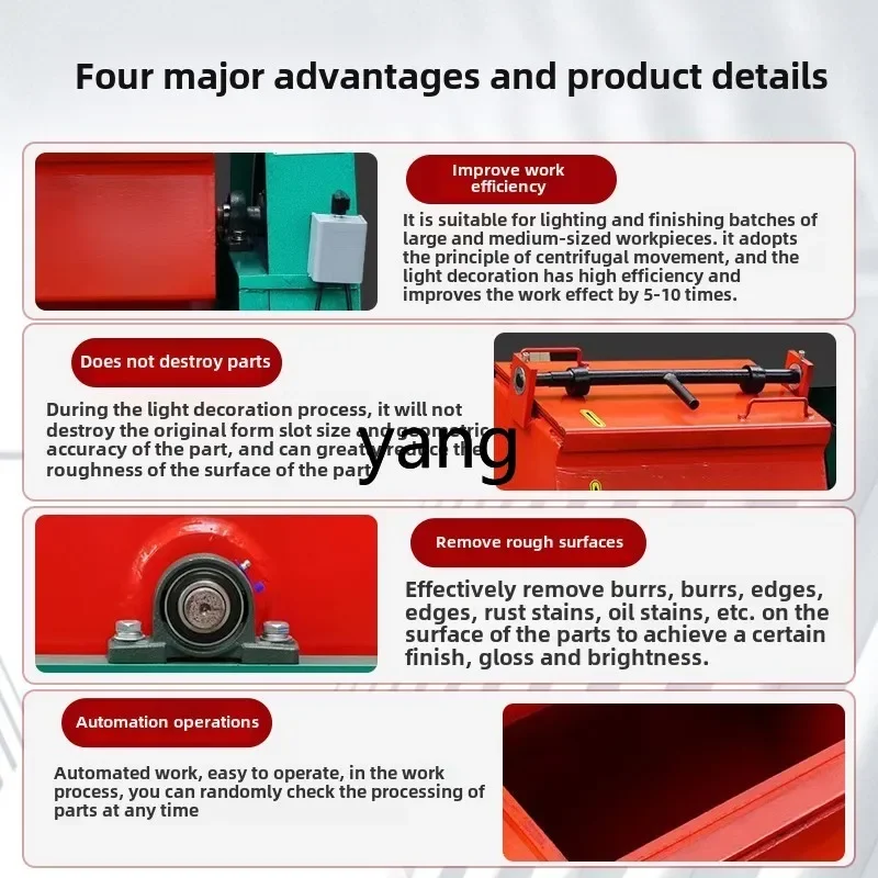 LTT طبل طحن طبل آلة تلميع آلة التشطيب المعدنية مثمنة #3