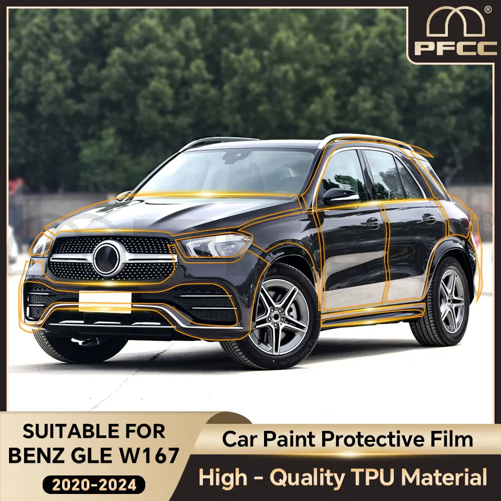 

PFCC TPU PPF Kit for Mercedes-Benz GLE W167 Luxury 2024 Base 2020-2023 Scratch Car Paint Protection Film Clear Bra Accessories