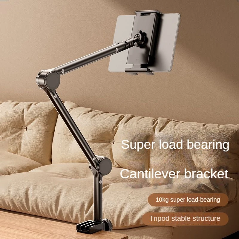 Powerful Clip Bed Desktop Tablets Holder Foldable Lazy Bedside Mobile Phone Bracket Stands Clamp for iPhone for iPad Air Pro Min pneumatic lifting table stand simple automatic sofa bedside movable lazy person desk solid wood rostra table