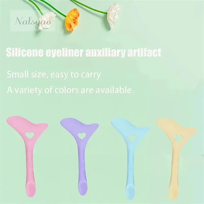 Silicone Eyeliner Stencil Wing Tips Drawing Aid Reusable Multi-functional Makeup Accessory Lipstick Wearing Aid