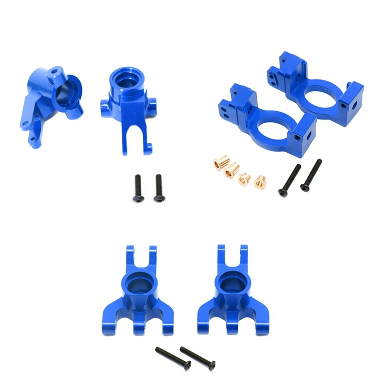 6Pcs Metal Front Steering Block Caster Block Rear Hub Carrier For 1/6 Redcat Racing Shredder RC Truck Upgrades Parts