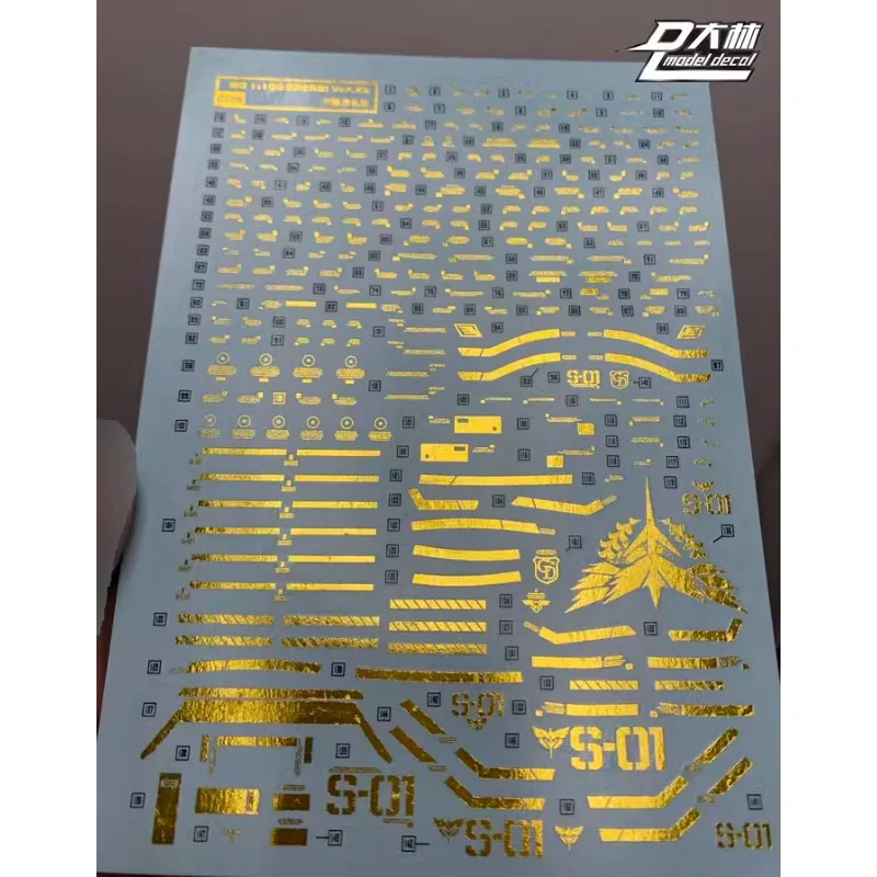 Master Decal UC35 Metallic Gold Water Decals Fit MG 1/100 Sazabi Ver.Ka High Precision Hobby DIY Model Assembly Stickers