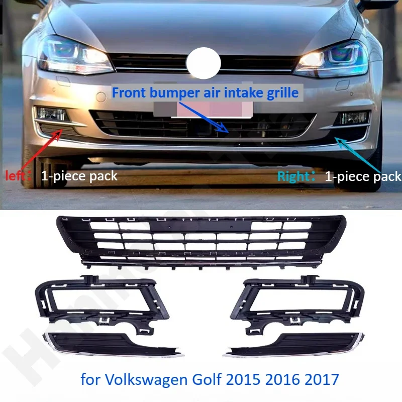 for Volkswagen Golf 2014~2017 Lower grille/fog light decorative panel/lower grille air intake grille/bright strip grille - view 6