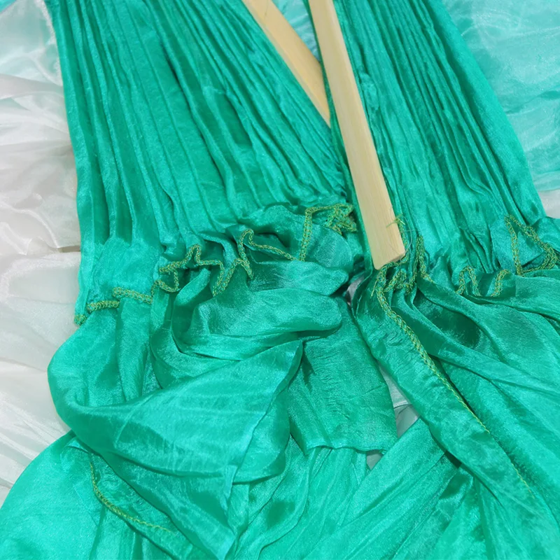 100% ผ้าไหม Veils Belly เต้นรํา Mint สีเขียว Veil ผู้หญิง 100% ผ้าไหมขายส่งราคาขนาดและสีสามารถปรับแต่งผ้าพันคอผ้าไหม Veils