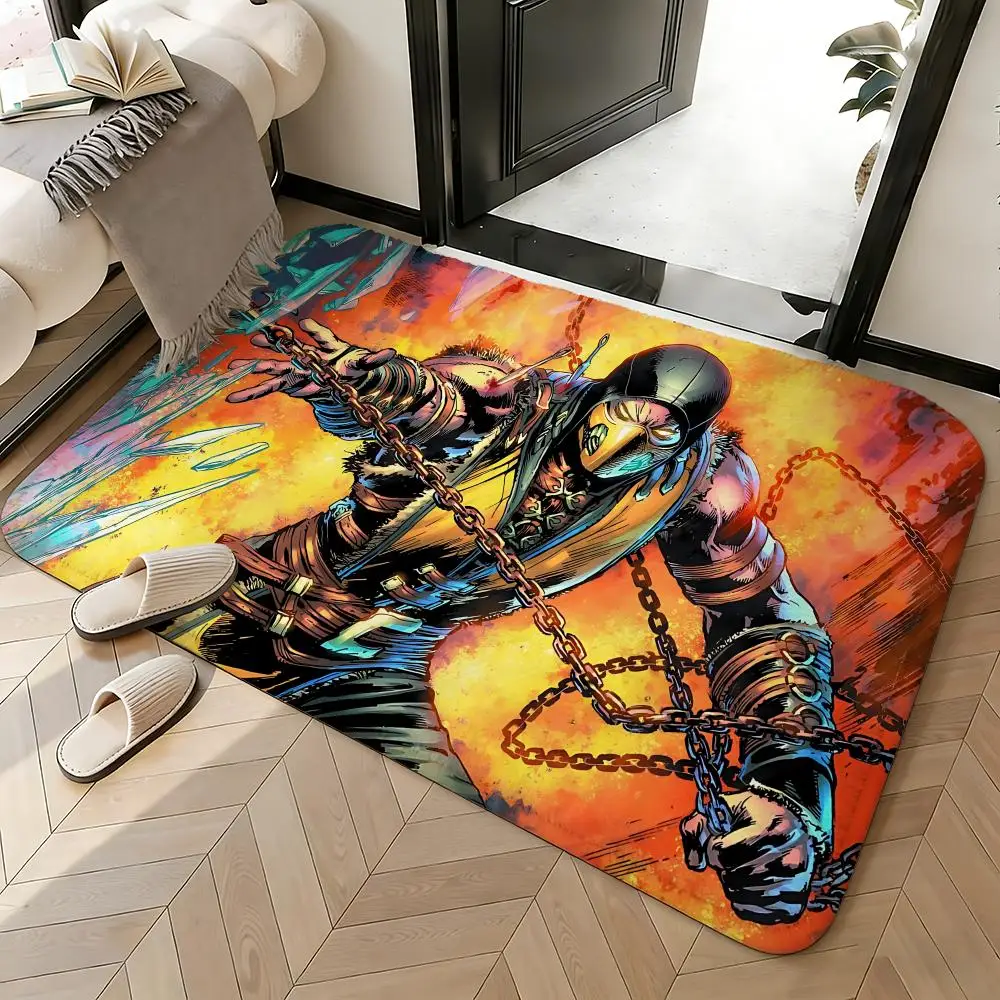 Soft Absorbent Non-Slip Rug Game Mortal Kombat Floor Mat Home Decor Doormat Bedroom Floor Mat Shower Carpet