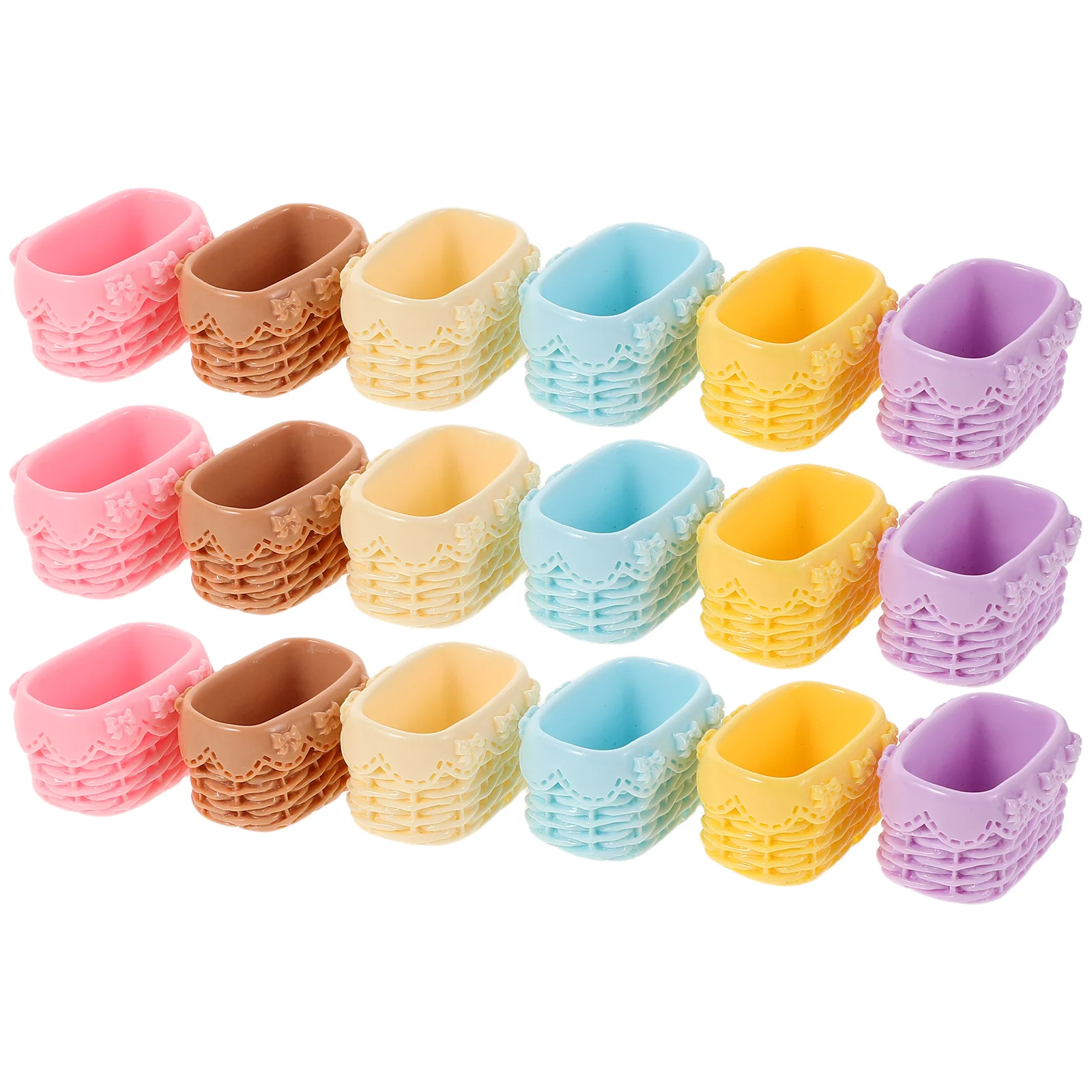 

18 шт. миниатюрная тканая корзина с имитацией ротанга, кухонные органайзеры для хранения, сказочная садовая корзина, аксессуары, декор для ролевых игр