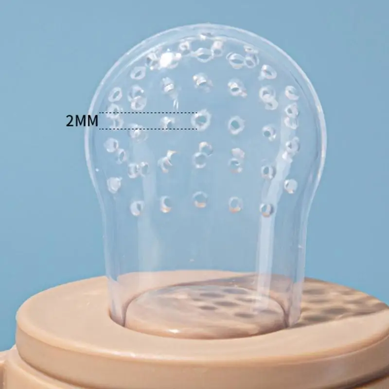 97BE وحدة تغذية فواكه للأطفال/وحدة تغذية طعام مصاصة لعبة تسنين للرضع عضاضة فواكه مجمدة أو طعام طازج لتخفيف التسنين #5