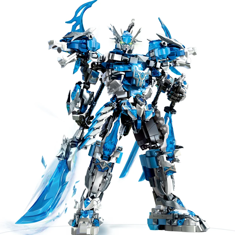 2025 nouveau Qinglong mech congelé montagne et mer Jing Guan Yu robot assemblage puzzle jouet attribut de glace