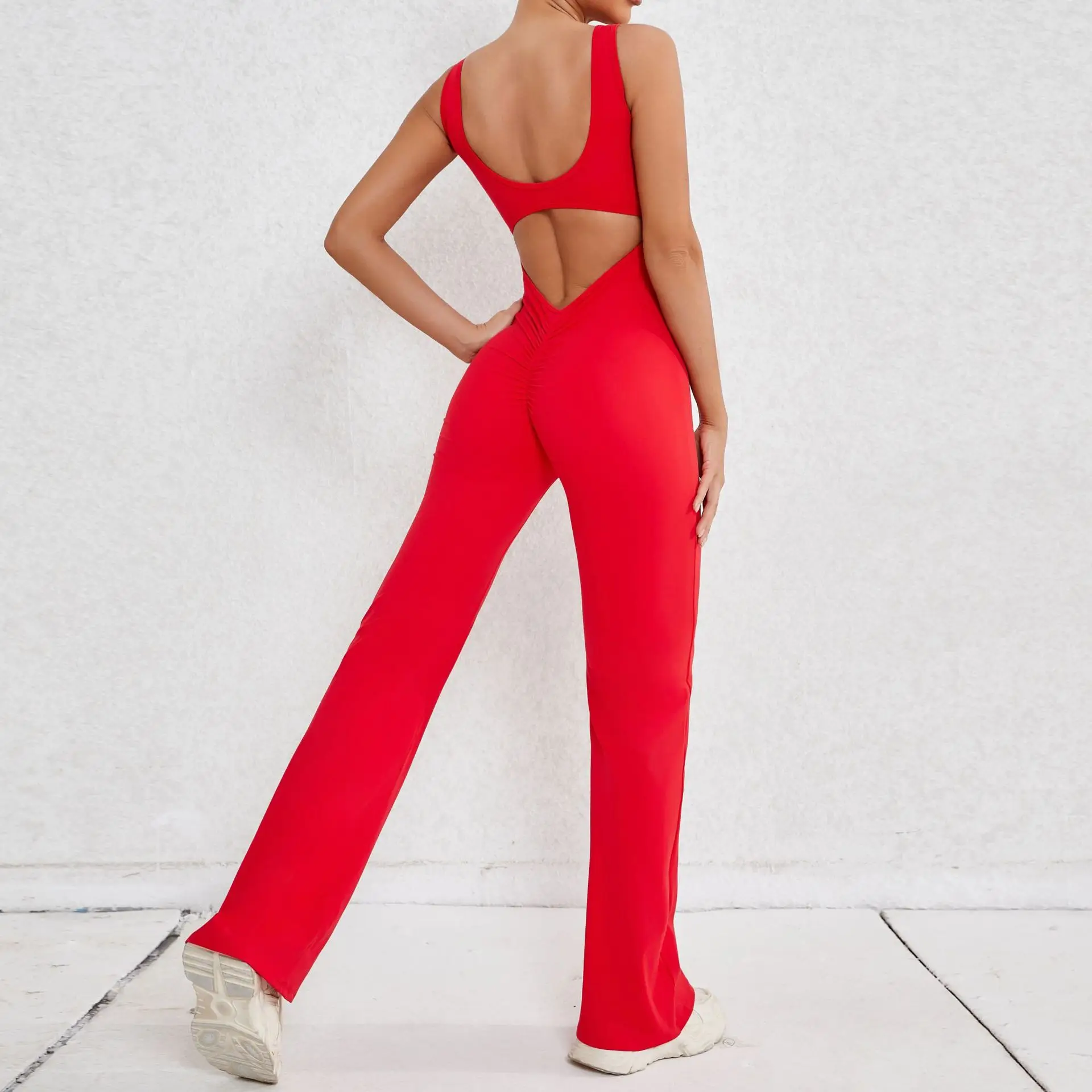 Sexy Back V Yoga Jumpsuit Women Women Sports Jumpsuit Fitness Rompers Training Yoga Suit Sportswear Stretch Workout Bodysuits