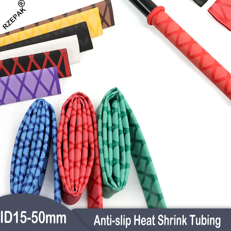 

1m/psc Anti-Slip Heat Shrink Tube 15-60mm Diameter DIY Electrical Insulation Sleeve For Fishing Rod