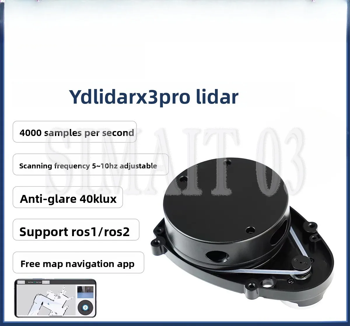 YDLIDAR X3 Laser Scanner | 8m TOF 360° LiDAR Sensor Module for ROS Robot SLAM Navigation EAI