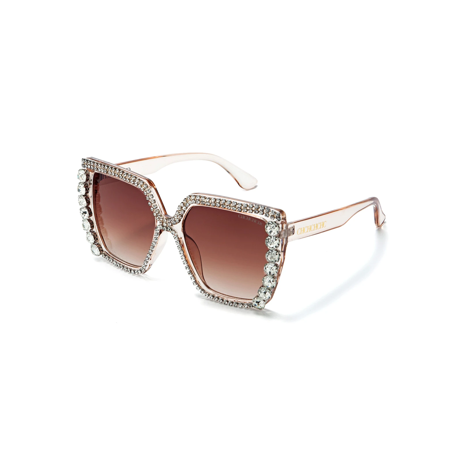 2025 Oversized Square Sunglasses Glamorous Rhinestone Frame UV Protection TAC Lens For Beach Parties And Vacations