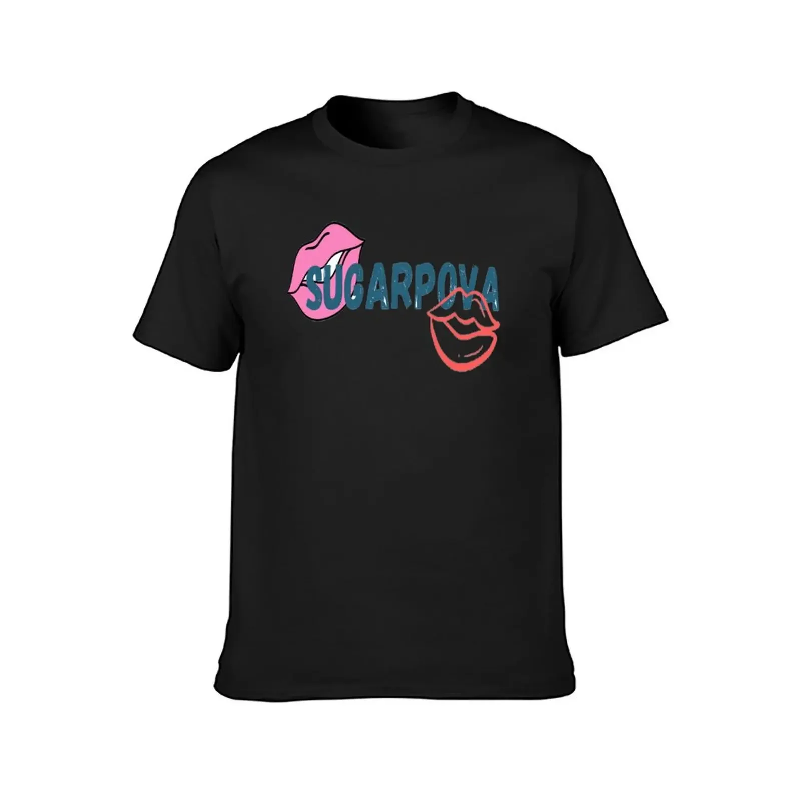 SUGARPOVA Maria Sharapova Pink and Red lips T-Shirt shirts graphic tee blue archive heavy weight t shirts for men