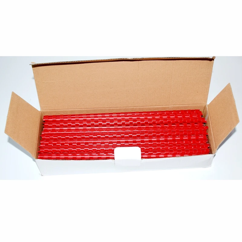 50/100PCS/BOX ReadStar Red PVC binding aprons 21 Loops  6-51mm  A4 binding aprons comb binding rings Plastic binding combs