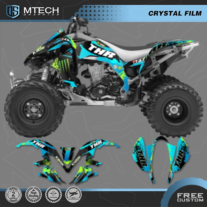 

DSMTECH Custom Motorcycle Graphics Background Customize Decal Stickers Kits For Kawasaki KFX 450 450R