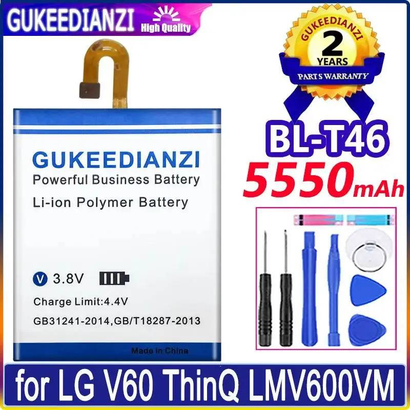

BL-T46 для LG V60 V60 ThinQ LMV600VM V600VM V600QM5: Стабильная батарея для мобильного телефона, 5550 мАч