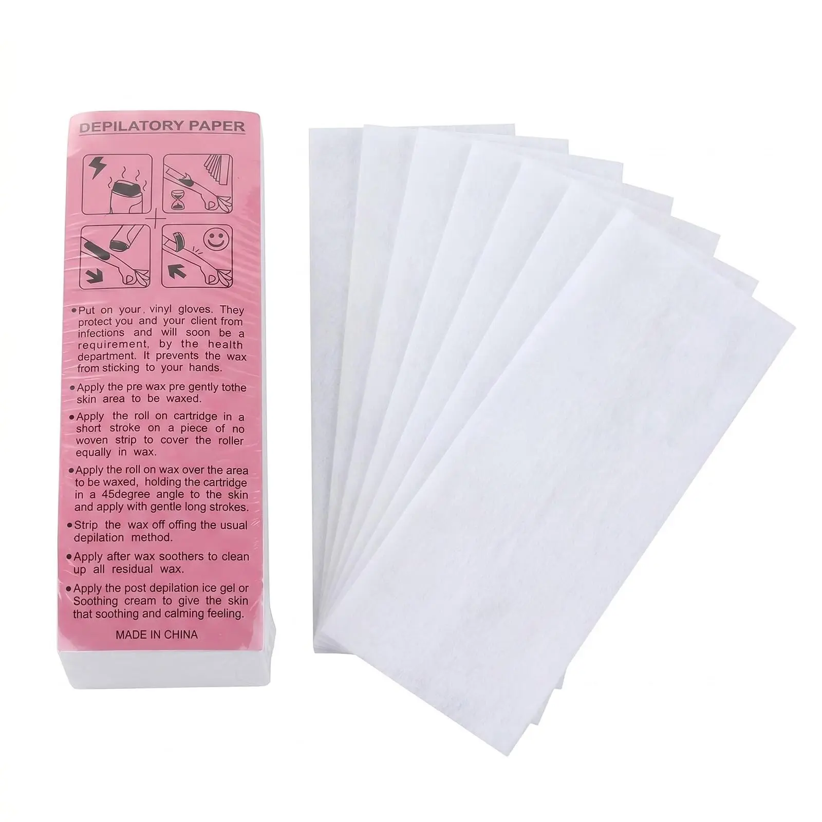 100/1000Pcs Removal Nonwoven Body Cloth Hair Remove Wax Paper Rolls High Quality Hair Removal Epilator Wax Strip Paper Roll