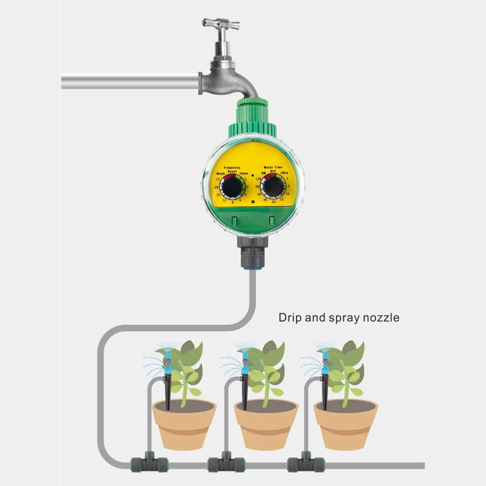 Water Timer For Garden Hose Irrigation System Valve Automatic Hose Watering Timer For Outdoor Lawn Yard Plant Grass Flower Bed