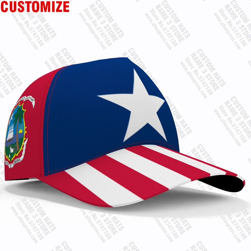 Liberia Baseball Caps Custom Made Name Number Team Logo Lr Hat Lbr Country Travel Liberian Nation Republic Flag Photo Headgear