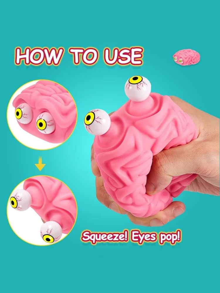 Balles anti-Stress pour le cerveau, jouet anti-Stress et anti-anxiété, cadeau amusant d'halloween et de noël pour adolescents et adultes