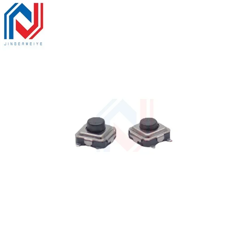 50Pcs/Lot Ts-a007 Touch Switch 3*3*1.5/1.7/2.0/2.5mm Black Button 3 X3x1.5 Four-Leg Patch PCB Panel Patch Switch