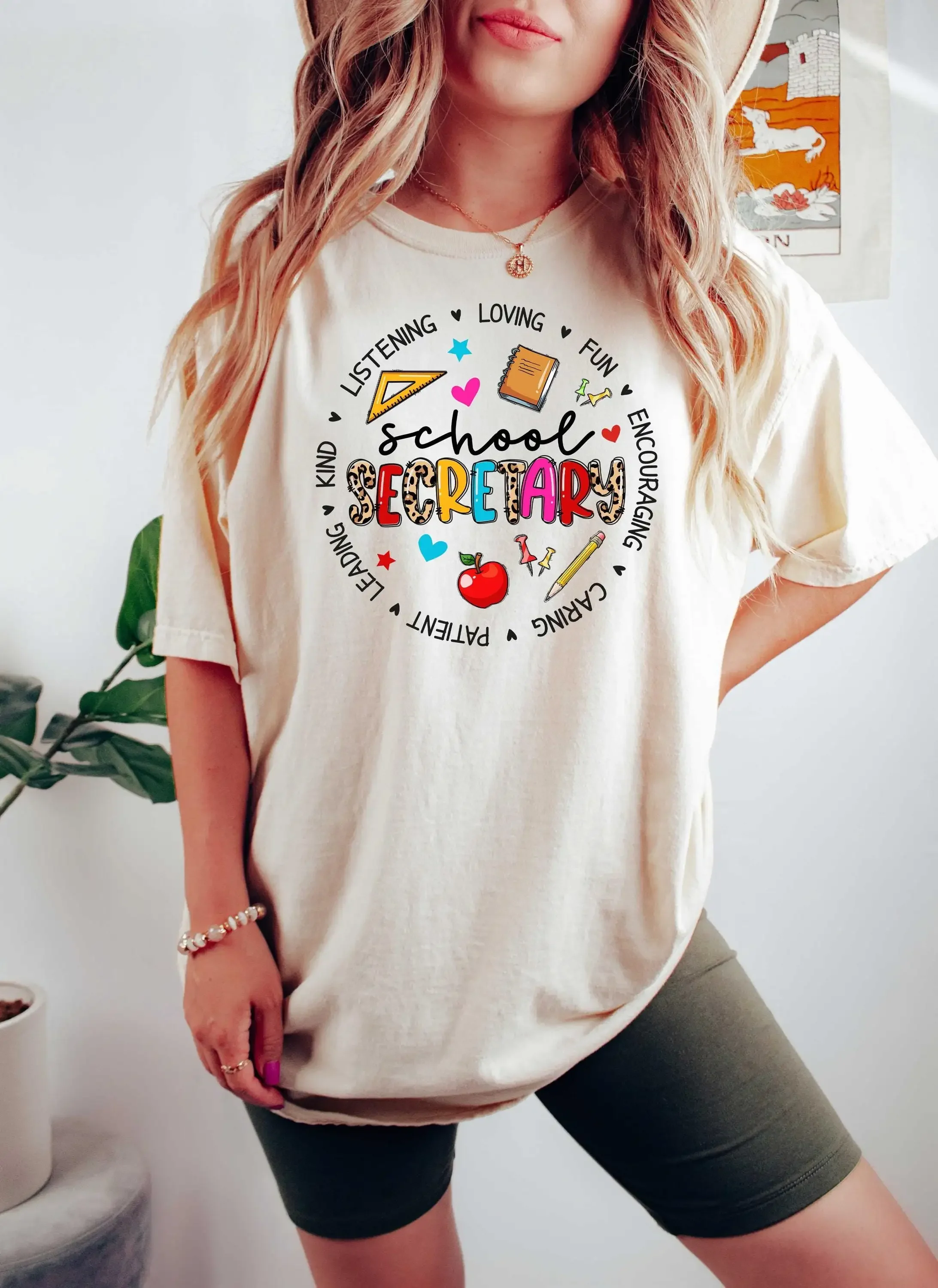 School Secretary T Shirt ReceptionisT Coworker Teacher