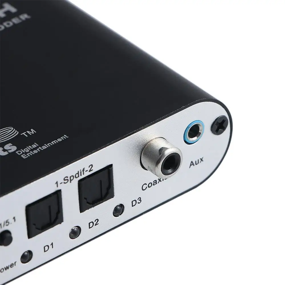 Konverter Analog koaksial HD SPDIF, AUX 3.5mm ke 6RCA DAC konverter AC3 Audio Digital ke dekoder Amplifier dekoder Audio