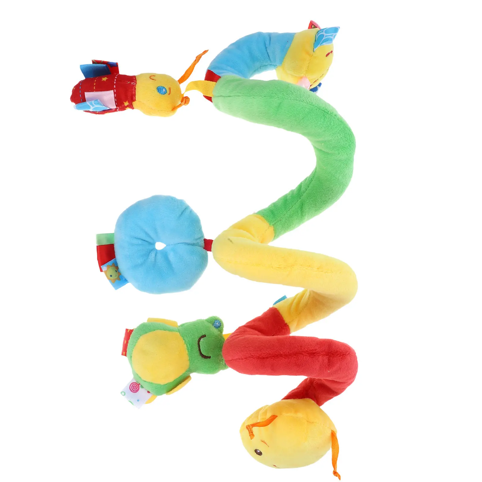 Baby Crib Cot Pram Hanging Spiral Rattles Stroller Ringing Bell Squeaker Crinkle Spiral Stroller Crib Cot