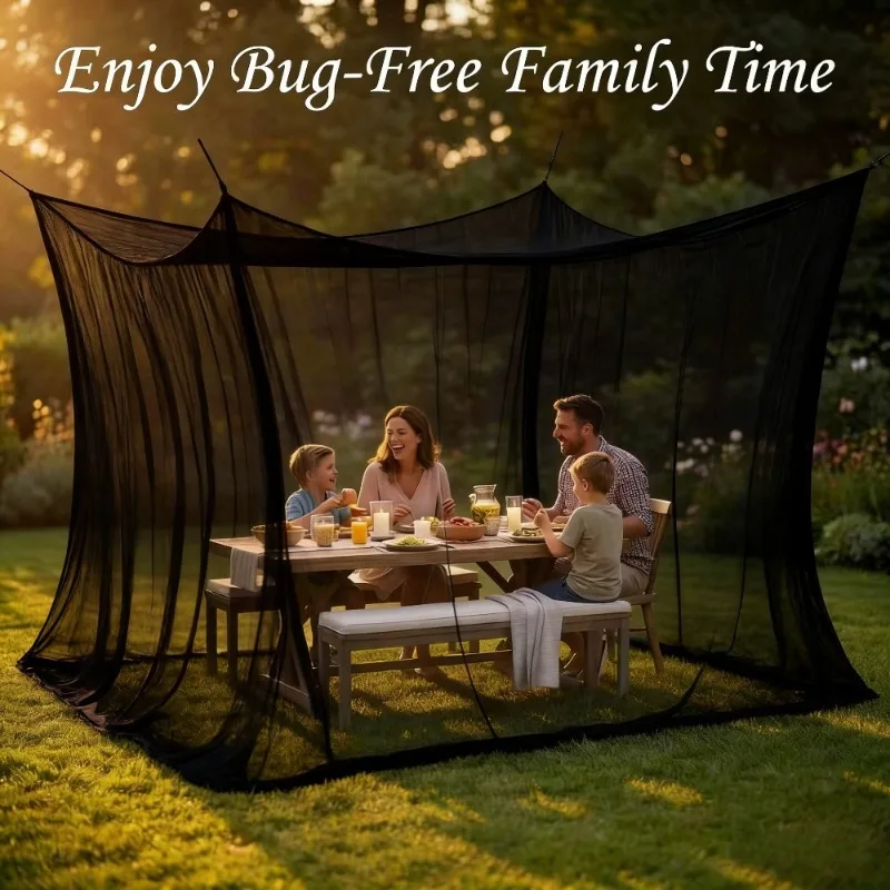 1PC Portable Mosquito Net, Ultra Breathable Mesh Insect Barrier for Camping Fishing Patio & Daily Travel