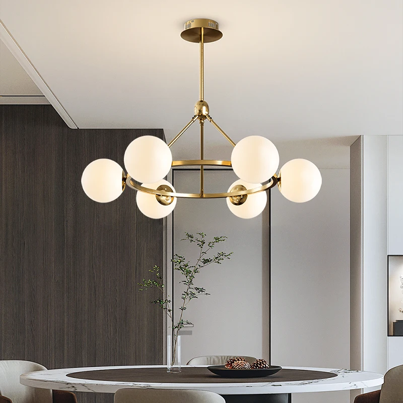 

Nordic LED Living Room Ceiling Chandelier Modern Minimalist Bedroom Dining Room Chandelier Lights Luxury Balls Lighting Fixtures