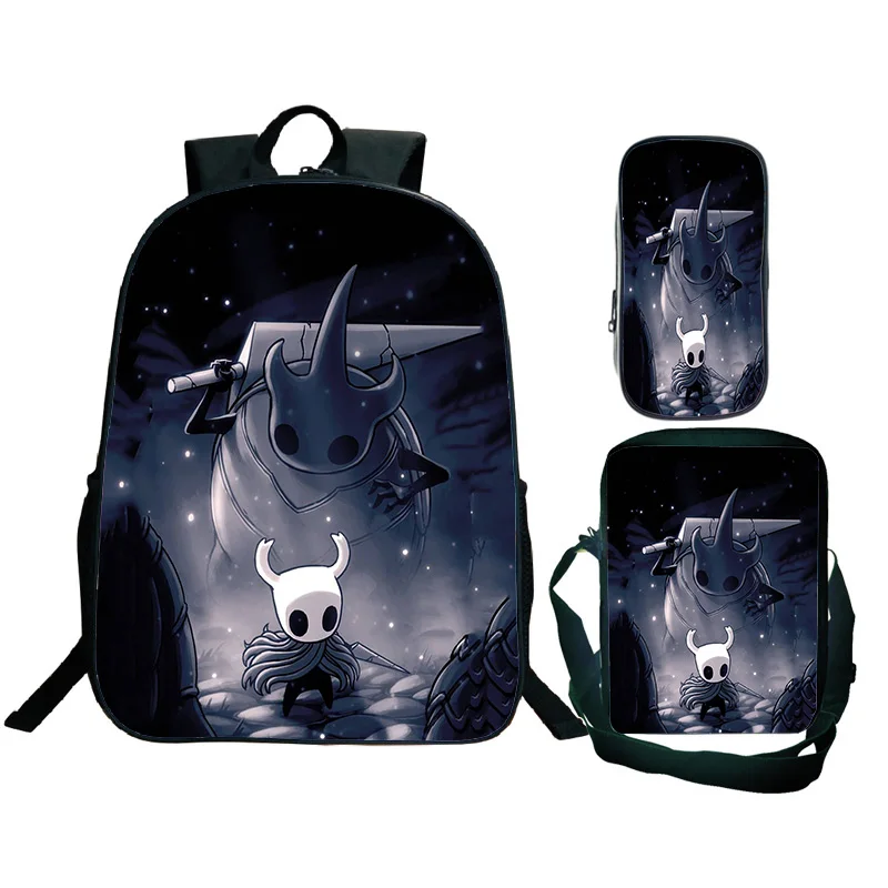 Hohle Ritter drucken Rucksäcke Umhängetasche Stift Tasche 3 Sätze Hornet Schult aschen Teenager Bücher taschen Jungen Mädchen Freizeit tasche Mochila